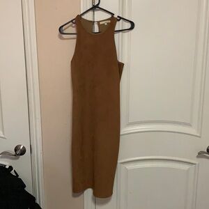Brown midi dress